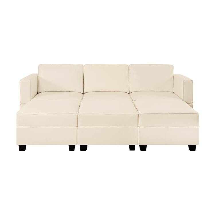 Modular Convertible Sectional Sofa Bed - Reversible Sleeper Couch