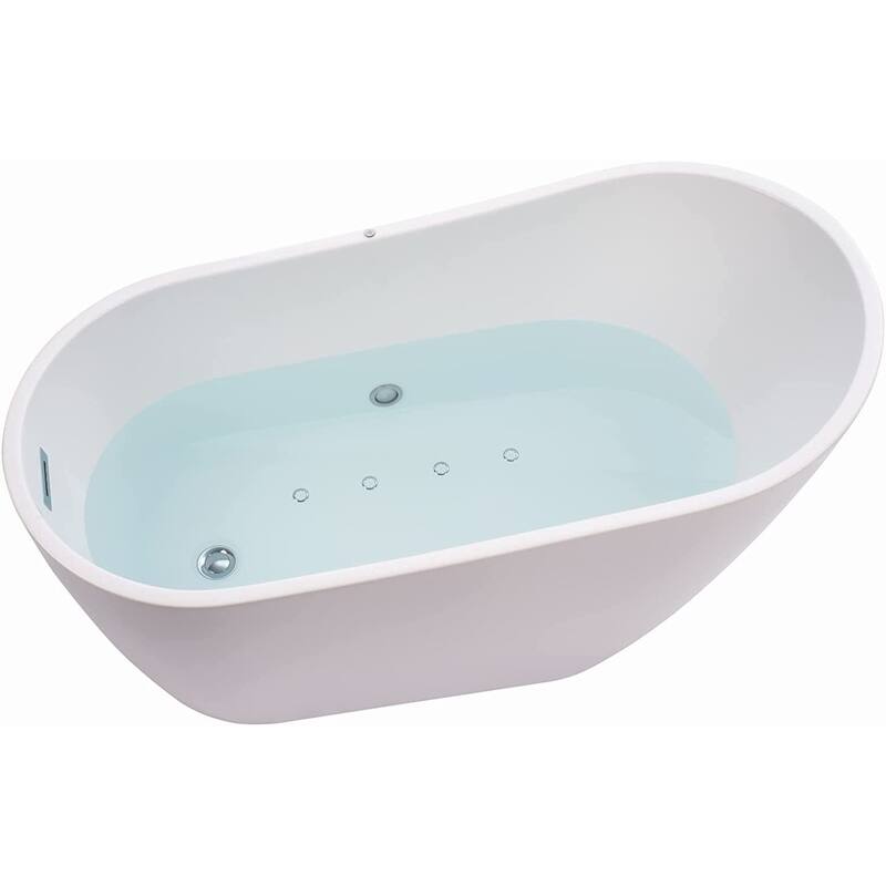 Vanity Art 55" Acrylic Freestanding Soaking Bathtub