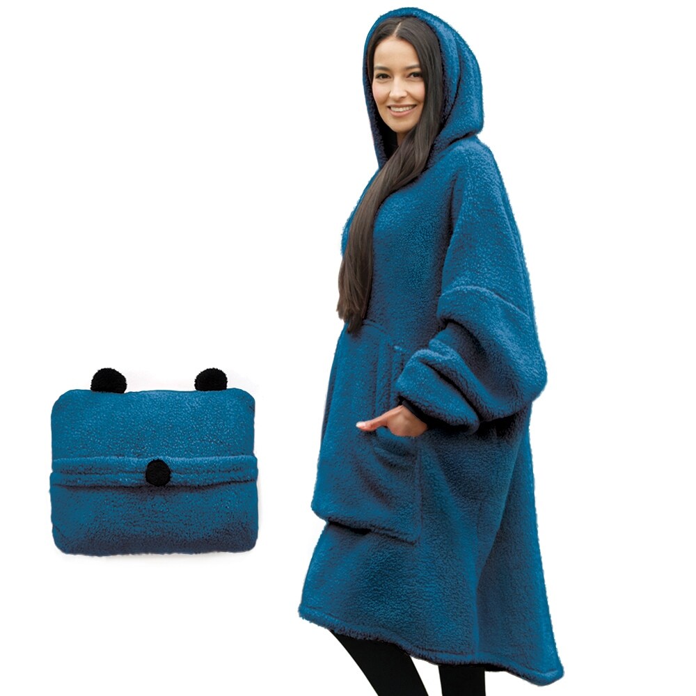 Tenby COMFY Sherpa Unisex Hoodie Wearable Blanket Oversized One Size