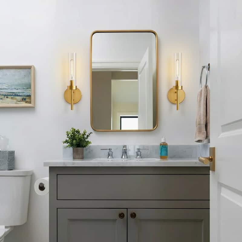 Modern Wall Sconce 2-Pack Wall Lighting Glass Lampshade