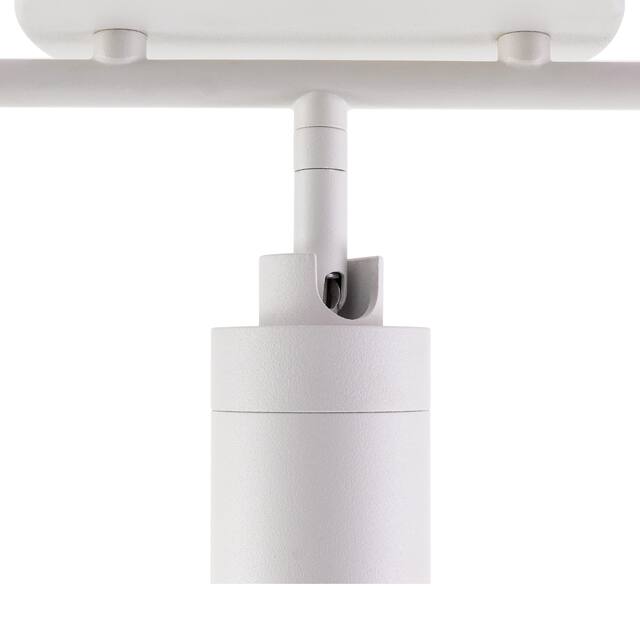 VidaLite Modern LED Track Light, 7W Five Bulb Fixed Rail with Rotating Heads, 3000K, 2450 Lumens, Sand White