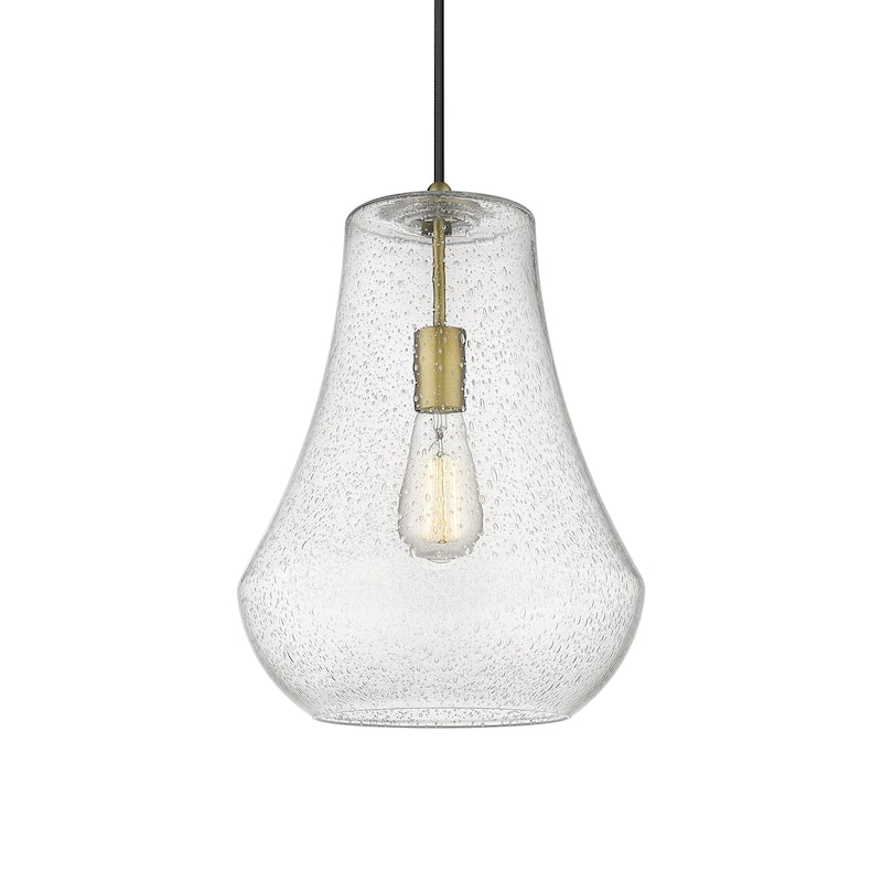 Innovations Lighting 491-1P-16-12 Fairfield Pendant Fairfield 12" Wide - Brushed Brass / Seedy