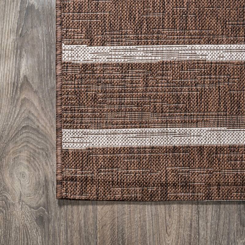 JONATHAN Y Andratx Berber Stripe Indoor/Outdoor Area Rug