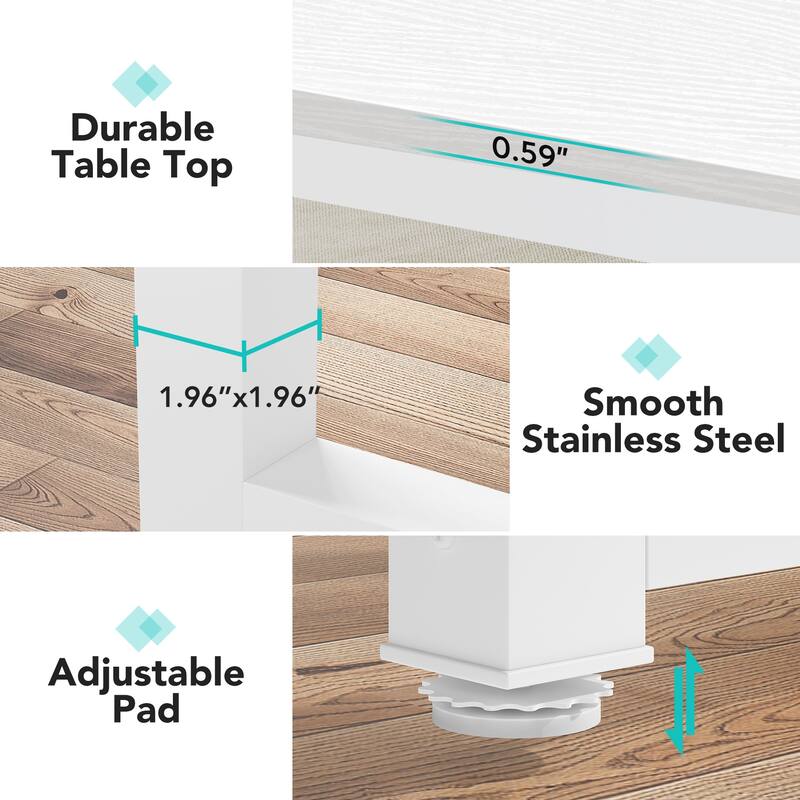 6.5FT Modern Conference Table for Meeting Room, Home Office - 78.9" L x 39.3 W x 30.3" H