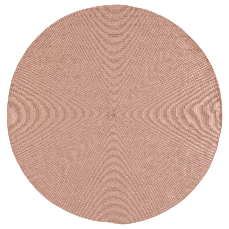 SAFAVIEH Handmade Braided Anthi Casual Rug - 5' Round - Peach