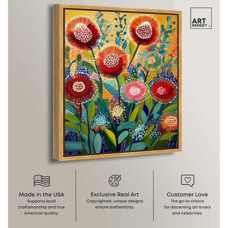 Vivid Flora I Canvas by Art Remedy