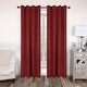 preview thumbnail 56 of 129, Superior Solid Machine Washable Room Darkening Grommet Curtains, Set of 2 52" x 120" - Sangria