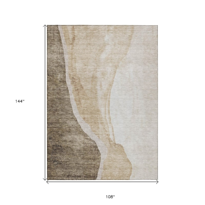 HomeRoots Abstract Transitional Rectangle Outdoor Rug