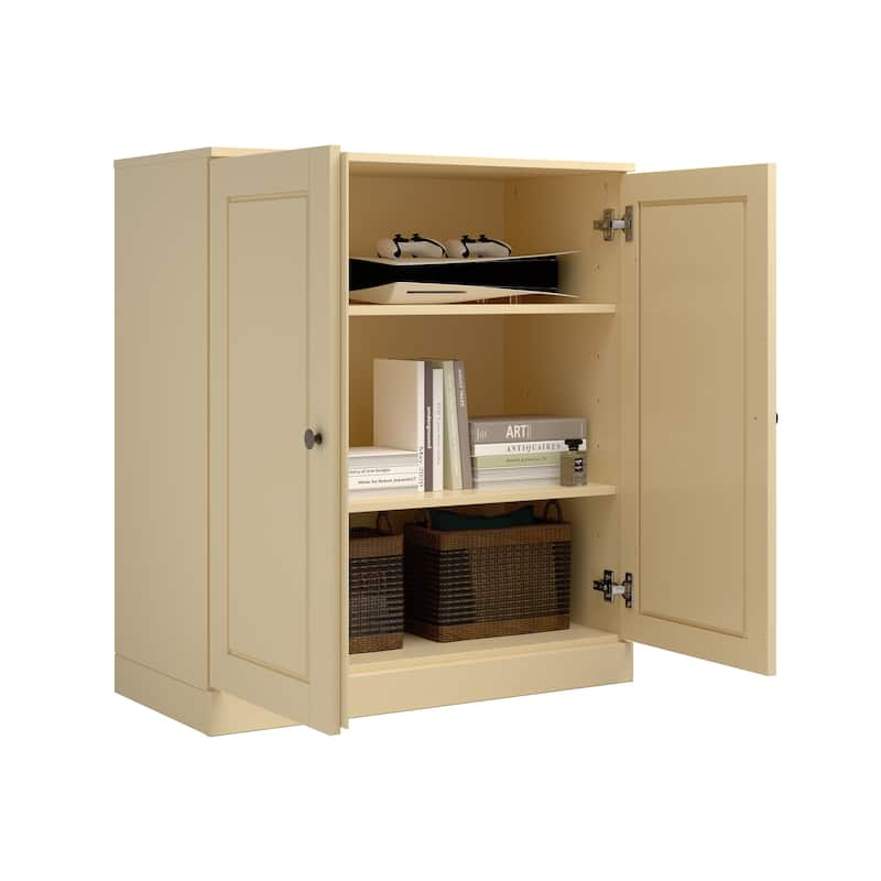 Palace Imports 100% Solid Wood TV Stand with Solid Doors for TVs up to 32"