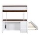 preview thumbnail 16 of 16, Bunk Bed with Twin size Trundle, Storage and Desk, White