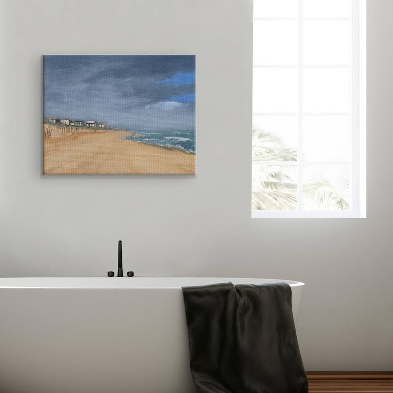 Beach Houses and Surf by Thomas Stotts Canvas Art Print