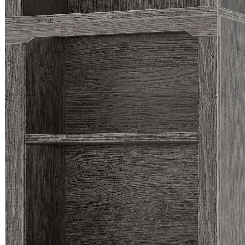 Moasis 68" Arched Bookshelf Open Display Bookcase with Storage Shelves for Living Room