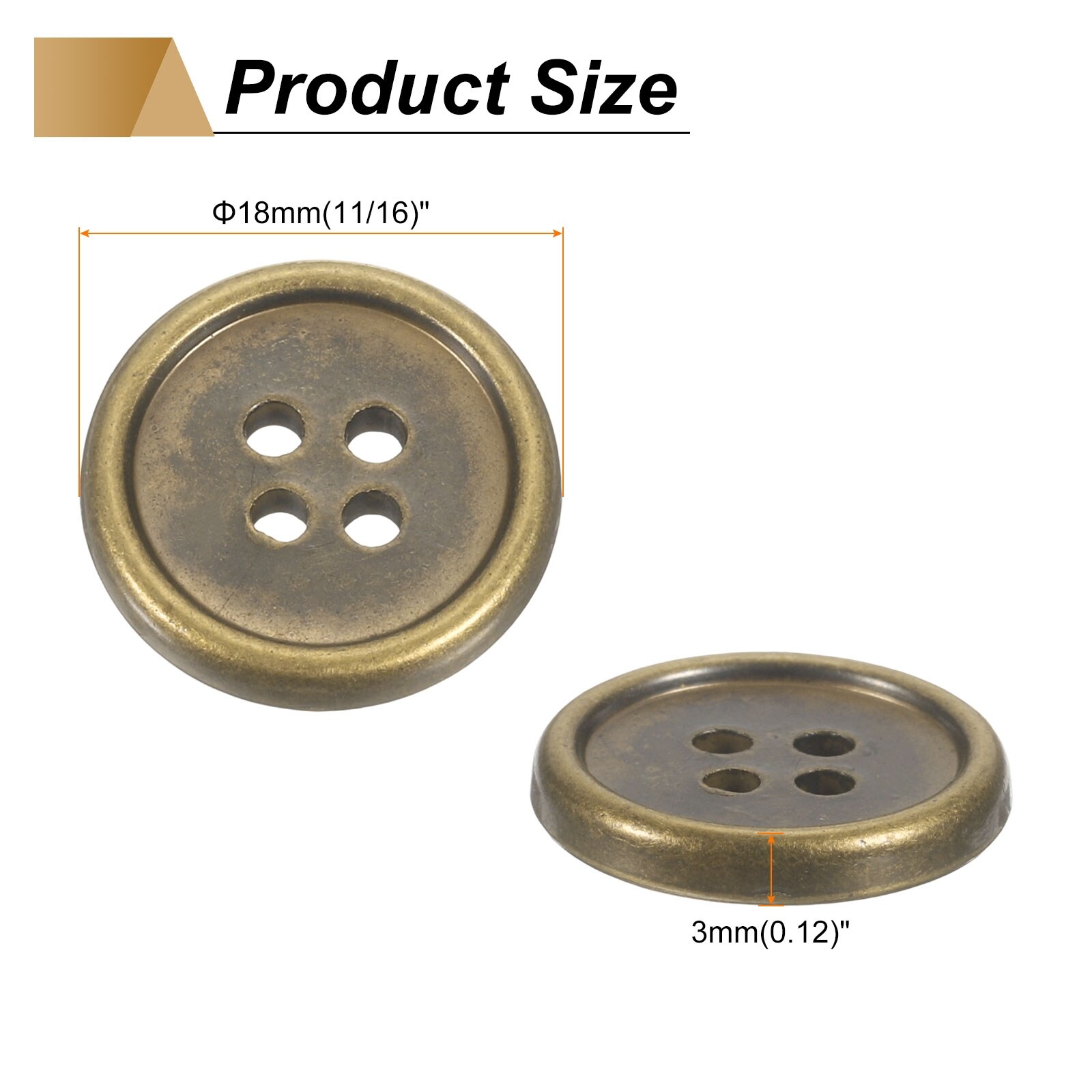 Plastic Sewing Buttons 4-Hole Round Replacement Craft Button for Coats Sewing Clothing and DIY