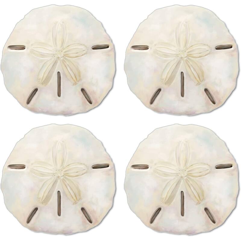 Sand Dollar Reversible Shaped Easy Care Placemat Set of 4 Made in The USA - multi - Set of 4