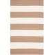 preview thumbnail 113 of 148, SAFAVIEH Handmade Montauk Caspian Stripe Cotton Flatweave Rug 2'6" x 4' - Sand/Ivory