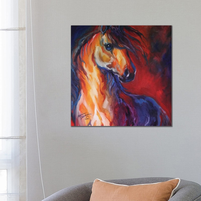 iCanvas "Stallion Red Dawn" by Marcia Baldwin Canvas Print - 26x26x1.5