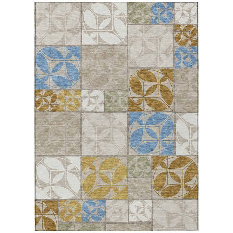 Machine Washable Indoor/ Outdoor Patch Lupton Chantille Rug