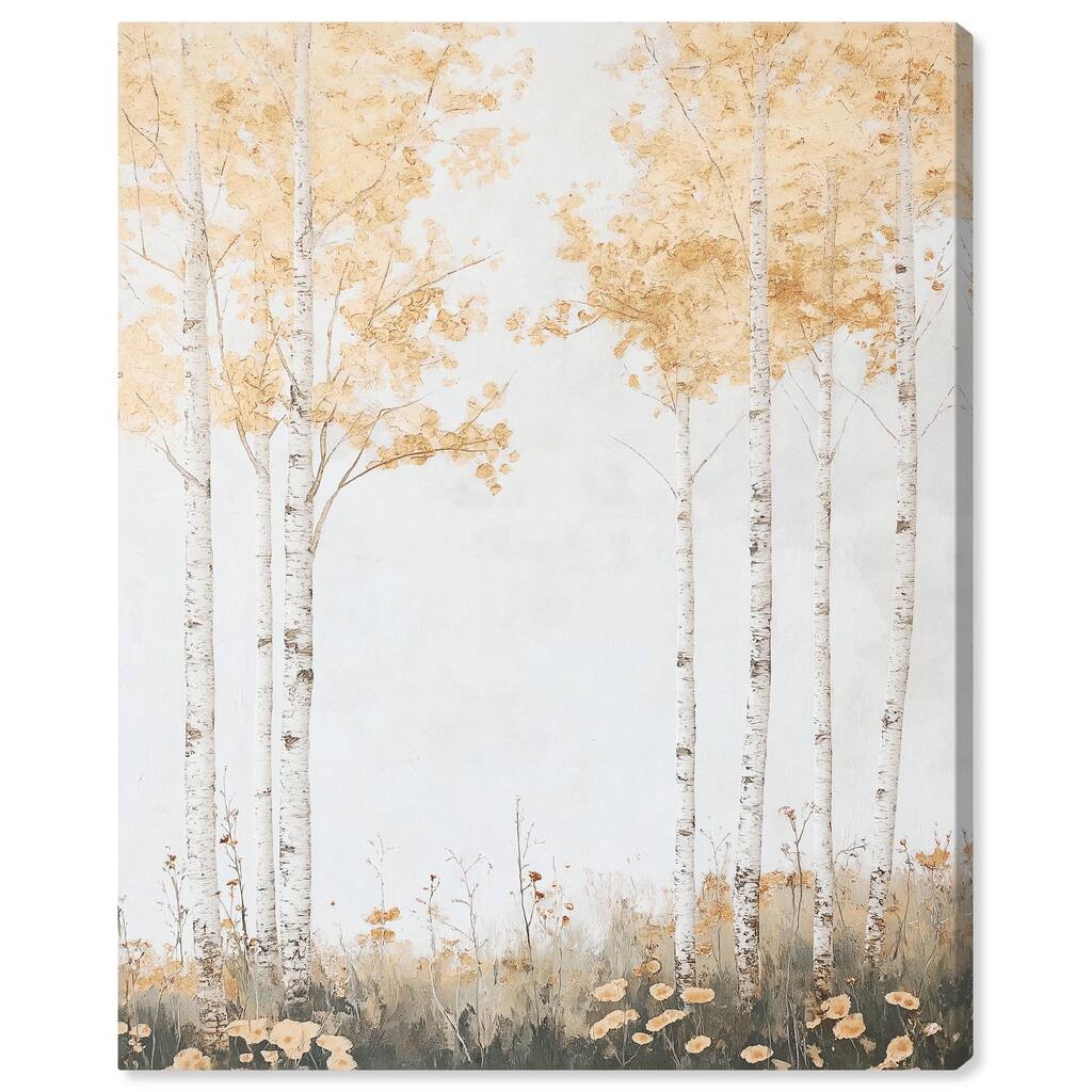 Pale Birch Reverie Canvas by Art Remedy, Gallery Wrapped