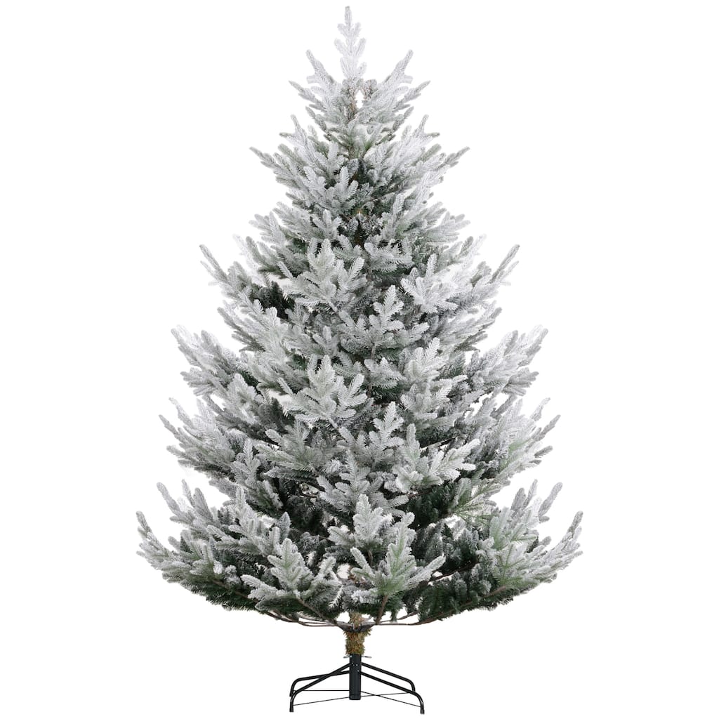 7.5 Foot Pine Hinged Artificial Christmas Tree, Realistic Branches with Steel Base for Holiday Décor