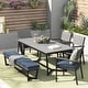 preview thumbnail 26 of 30, Corvus Orville 6-piece Aluminum Outdoor Dining Set with WPC Table Top