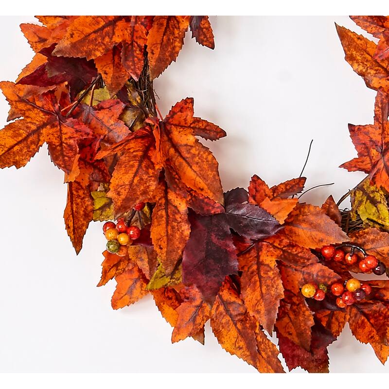 20" Maple Leaf and Berry Wreath