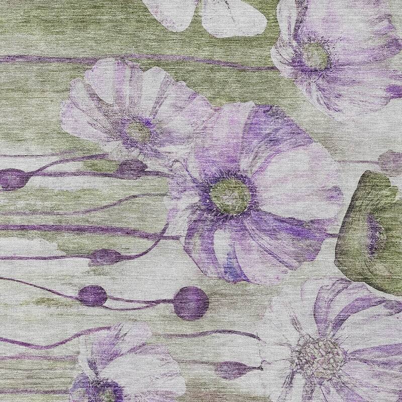 HomeRoots Floral Transitional Rectangle Outdoor Rug