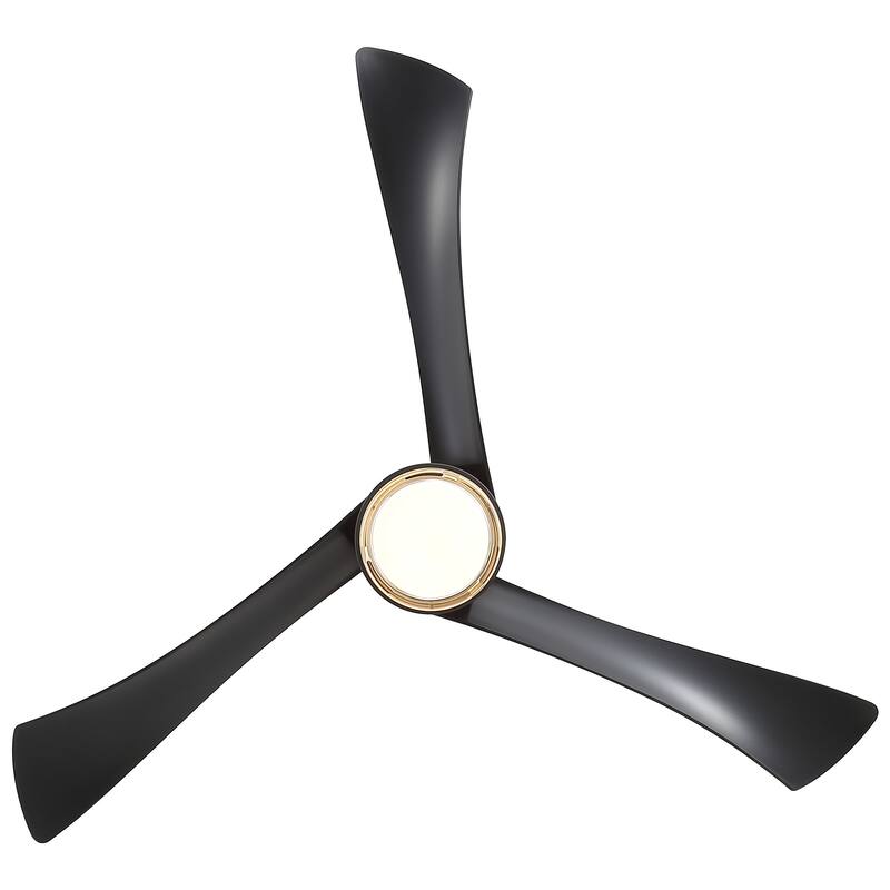 54" ABS 3-Blade LED Ceiling Fan with Light and Remote