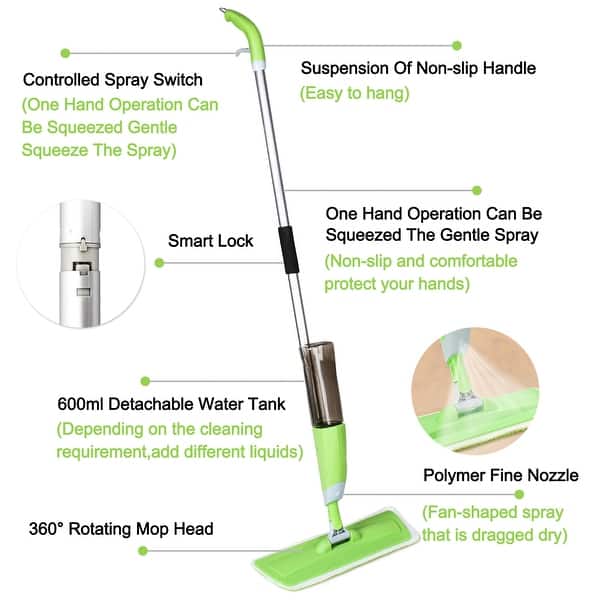 Spray Mop for Hardwood Floor Cleaning Professional - M - Bed Bath