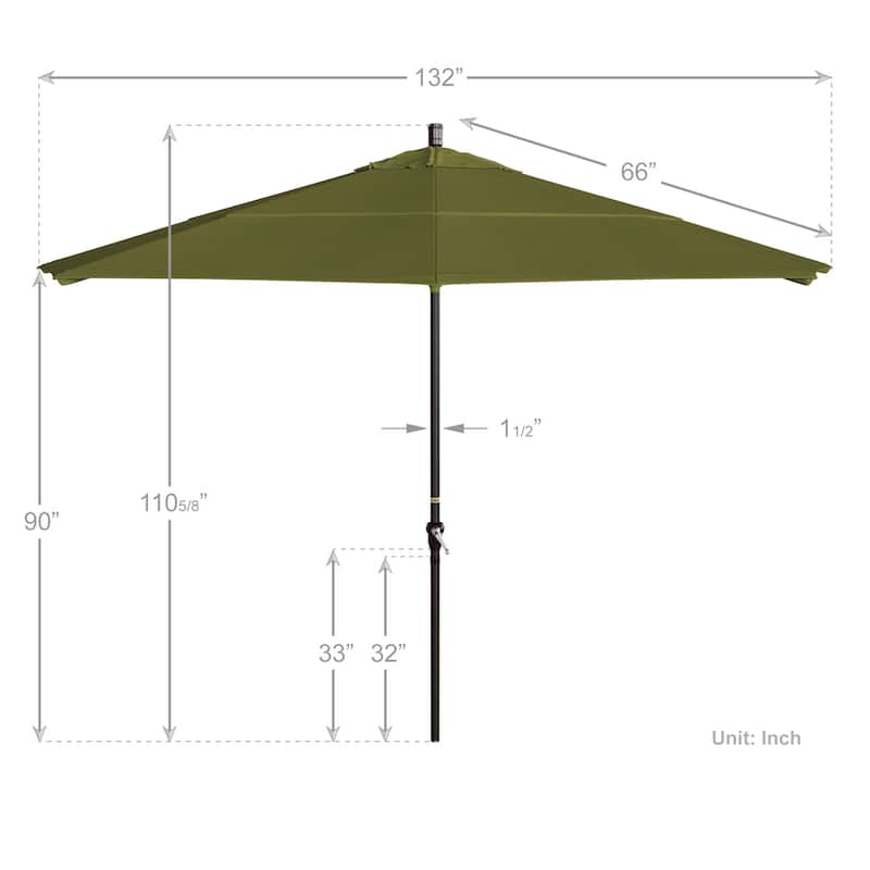 North Bend 11-foot Crank Open Bronze Umbrella by Havenside Home