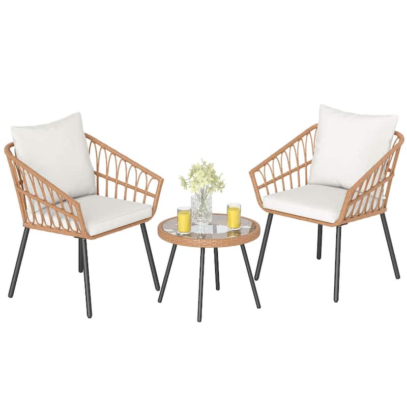 Costway 3 Piece Patio Bistro Set with Heavy Duty Metal Frame for - See Details