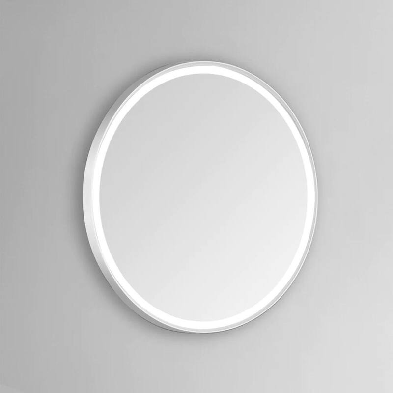 Modern Mirrors Sola Round Lighted Wall Mounted Bathroom LED Vanity Mirror - 30*30 - White