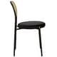 preview thumbnail 32 of 92, Leisuremod Euston Modern Velvet/Leather Dining Chair - Minimalist Wicker Back Accent Chair for Home Living Room & Kitchen