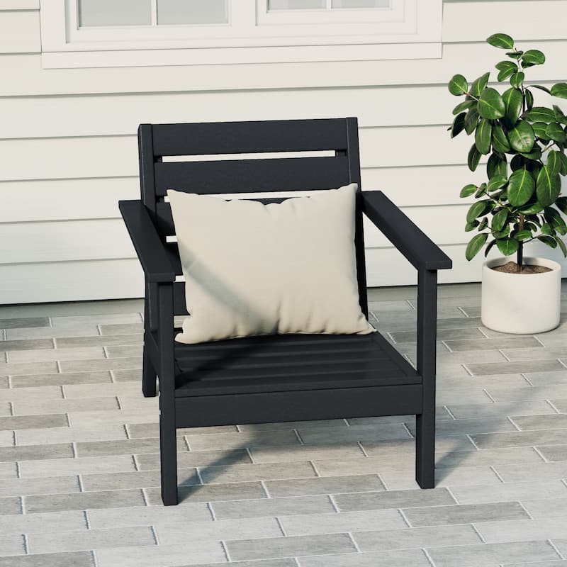Polytrends Birchwood All Weather Poly HDPE Outdoor Patio Deep Seating Arm Chair