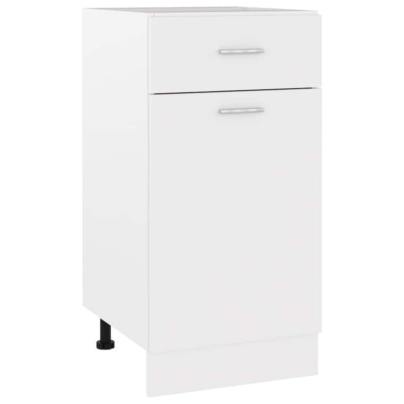 vidaXL Kitchen Cabinet Storage Cupboard Under Sink Organizer Engineered Wood - 15.7"x18.1"x32.1" - White
