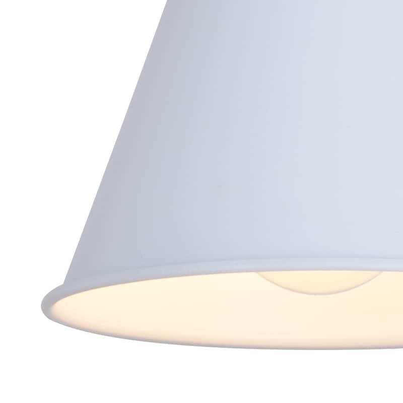 Smith 1-Light Modern Contemporary Indoor-Outdoor Wall Sconce with Metal Cone Shade, Dark Sky Compliant