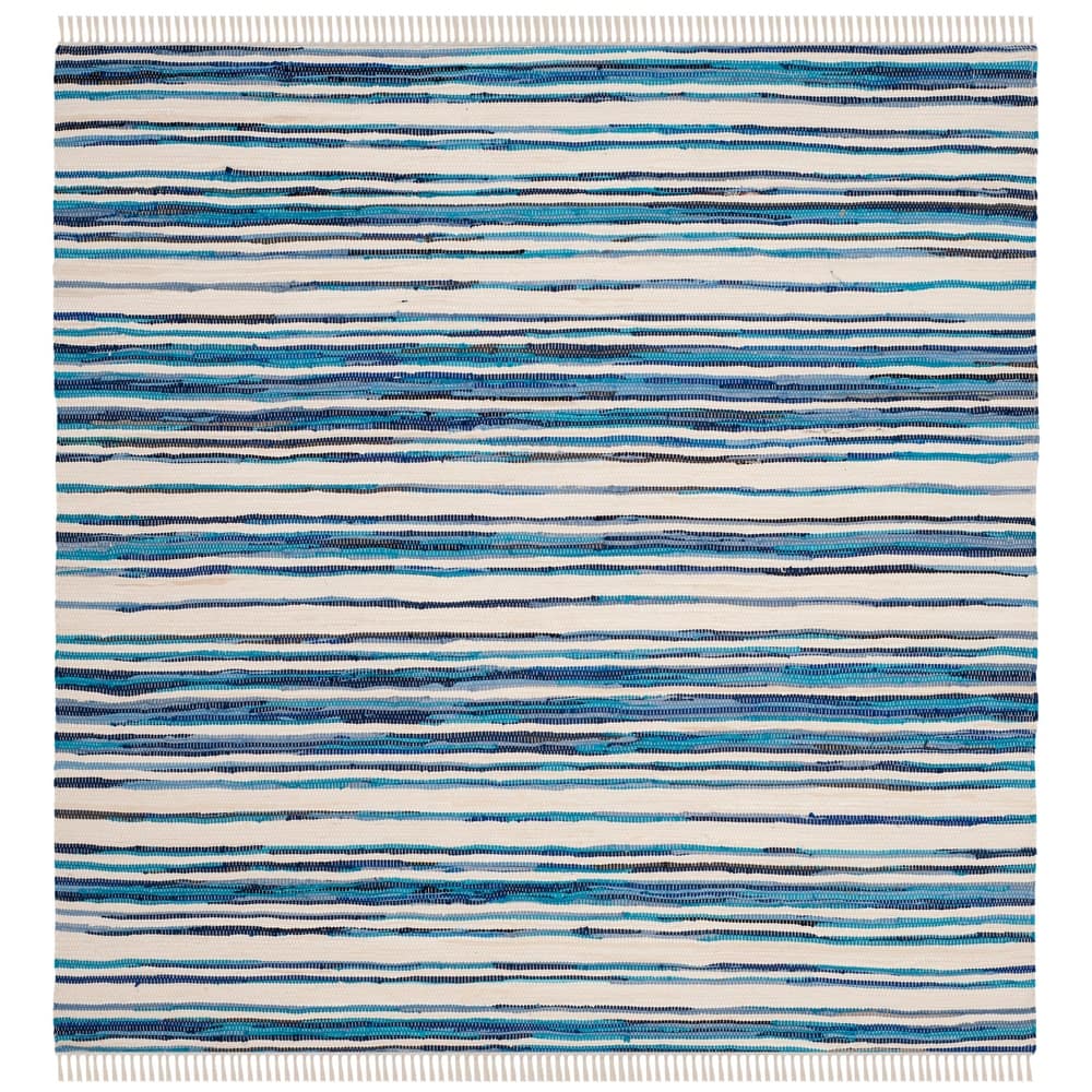 SAFAVIEH Handmade Rag Rug Jakayla with Fringe Casual Stripe