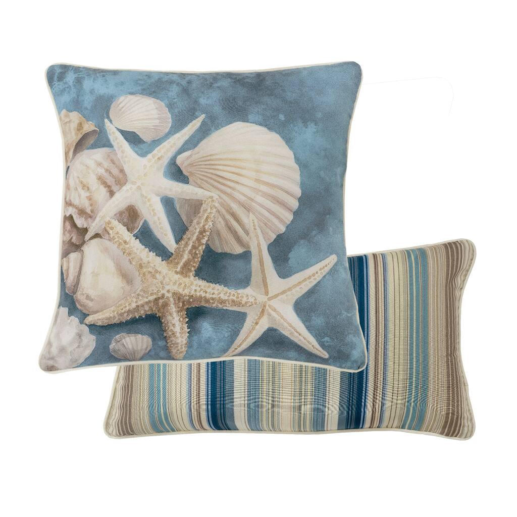 Donna Sharp Blue Diamond (Coastal) Polyester Decor Pillow Set