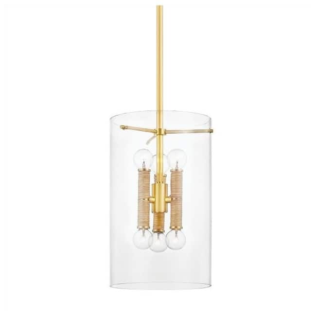 Hudson Valley Lighting BKO800 Barlow 6 Light 10" Wide Pendant - Aged Brass