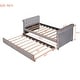 preview thumbnail 9 of 34, Twin Size Upholstered daybed with Trundle, Wood Slat Support,Maximized space