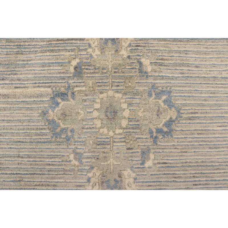 Vintage Inspired Gabbeh Floral Medallion Hand Knotted Area Rug