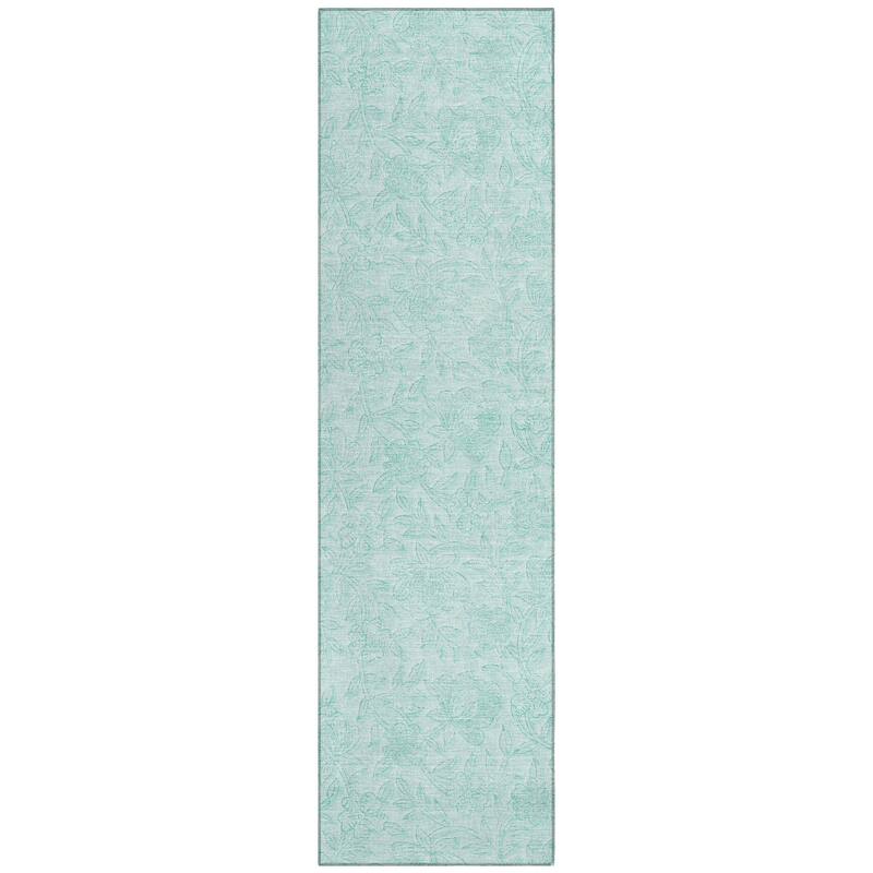 Machine Washable Indoor/ Outdoor Chantille Floral Farmhouse Rug