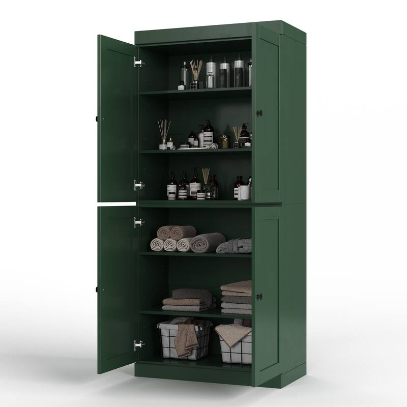 Palace Imports 100% Solid Wood 32" Bathroom Storage Cabinet with Shaker Doors and Adjustable Shelves