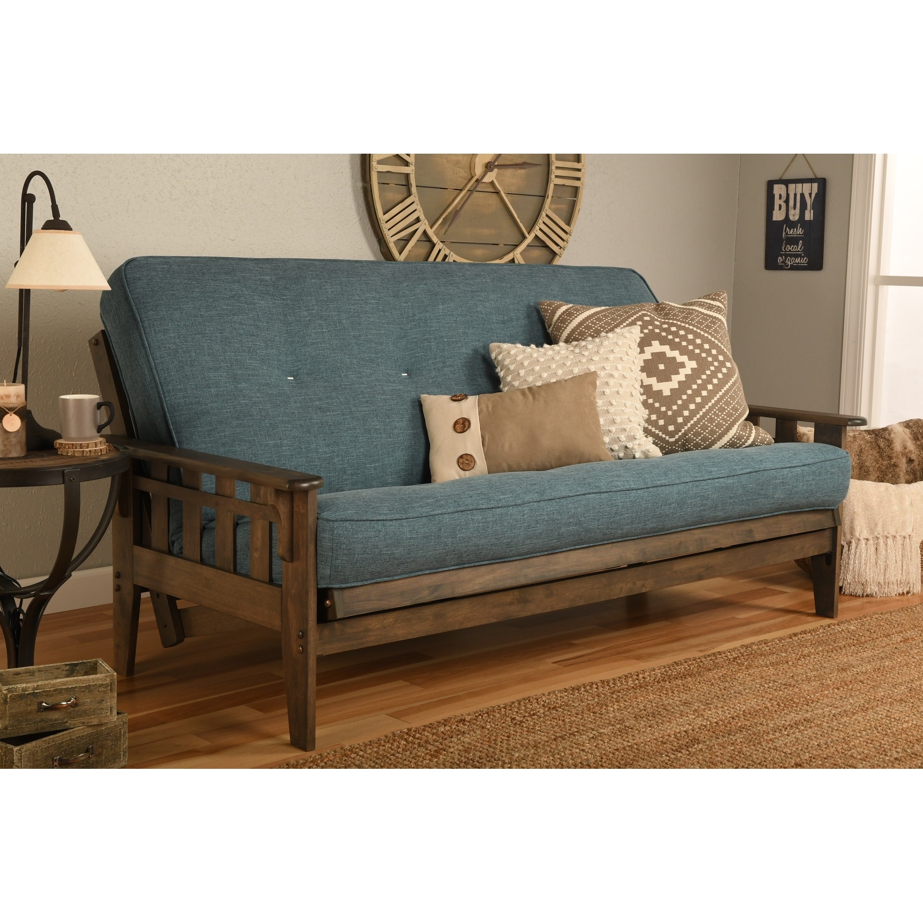 Full size futon and mattress hot sale set
