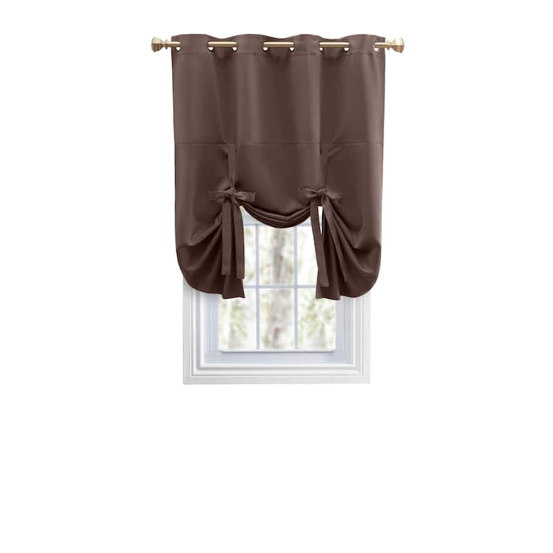 Ultimate Blackout Gorgeous Grommet Tie Up Curtain Panel