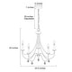 preview thumbnail 5 of 8, Jona French Country Farmhouse 5-Light Black Crystal Chandelier for Dining Room Bedroom