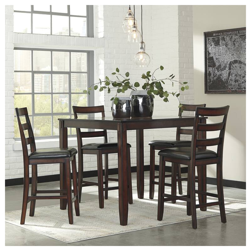 Signature Design by Ashley Coviar 5-piece Counter-height Dining Set - Brown