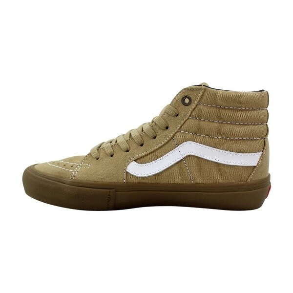 khaki high top vans