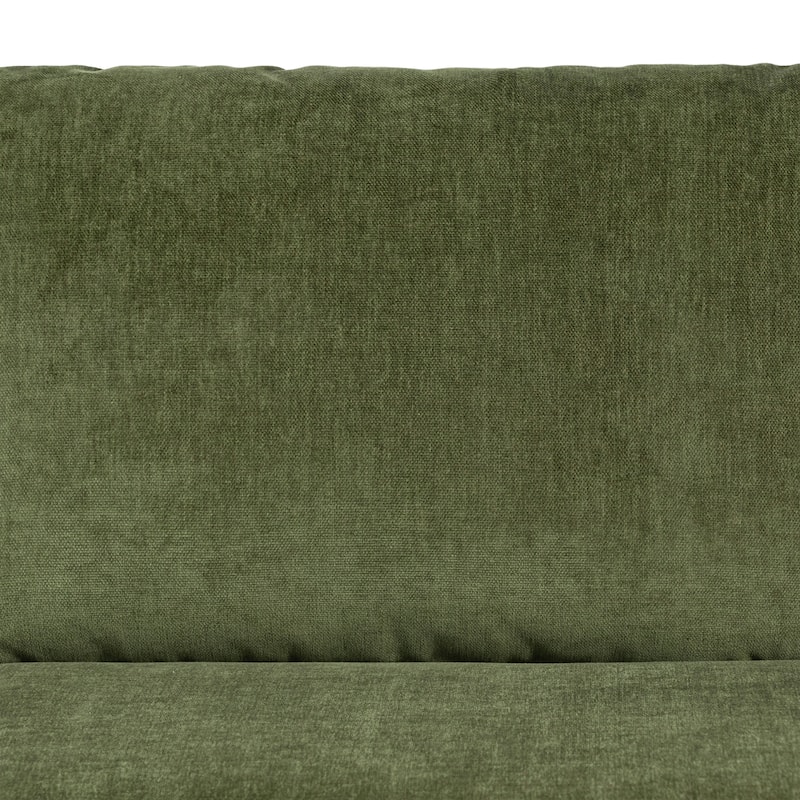 Poly & Bark Lucerne Sectional with Extra-Wide Chaise in Distressed Green Velvet