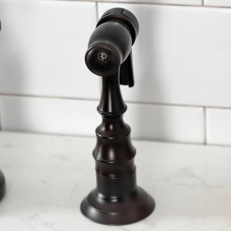 English Country Bridge Kitchen Faucets with Brass Sprayer