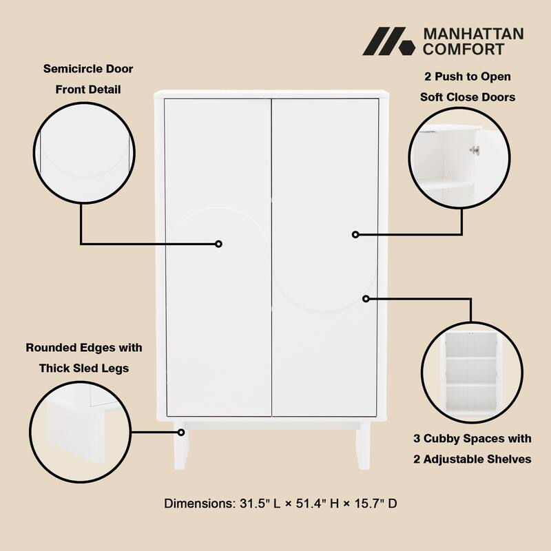 Manhattan Comfort Ella 32" Accent Cabinet